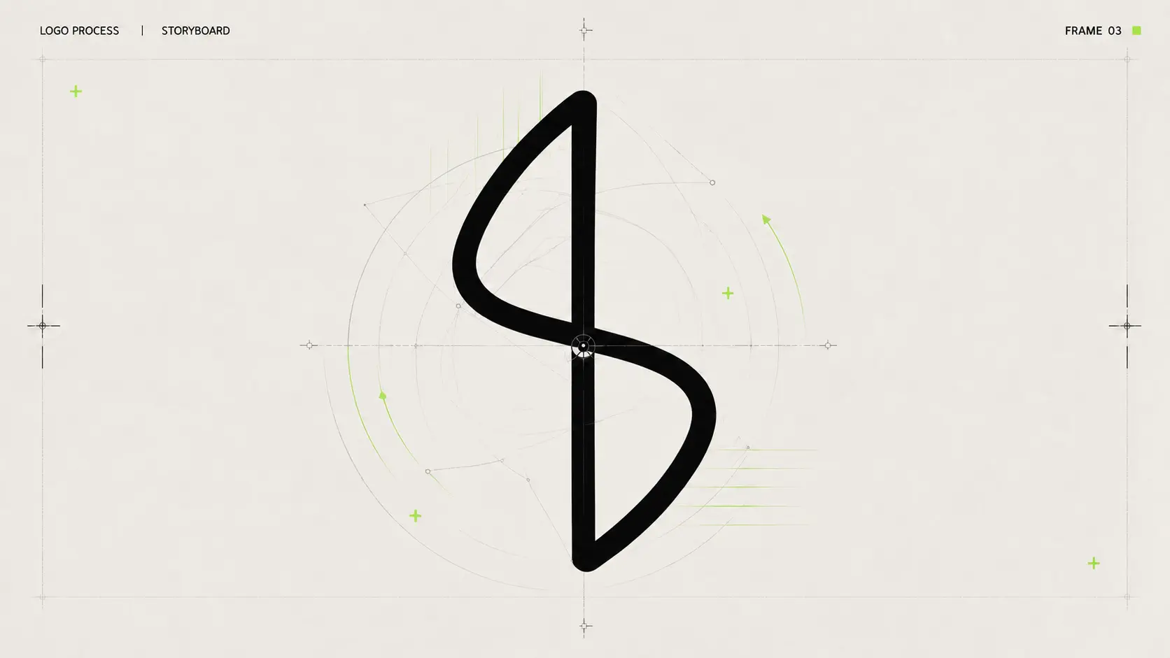 SHIDAFA Logo 动画高潮，画面展示整体旋转、运动轨迹、速度残影和辅助标记。